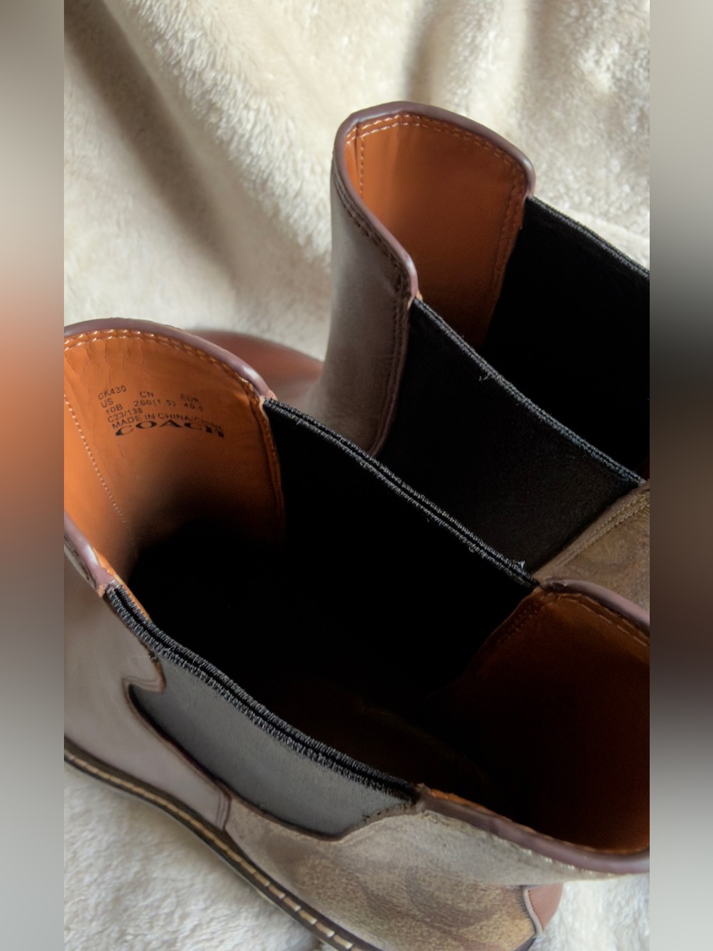 New COACH Kinsley Booties Brown Leather Monogram - Size US 10 / UK 8 / EU 40.5 - Picture 16 of 16